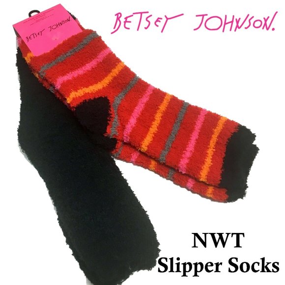 Betsey Johnson Accessories - Betsey Johnson NWT Soft Cozy Slipper Sock-2 Pairs